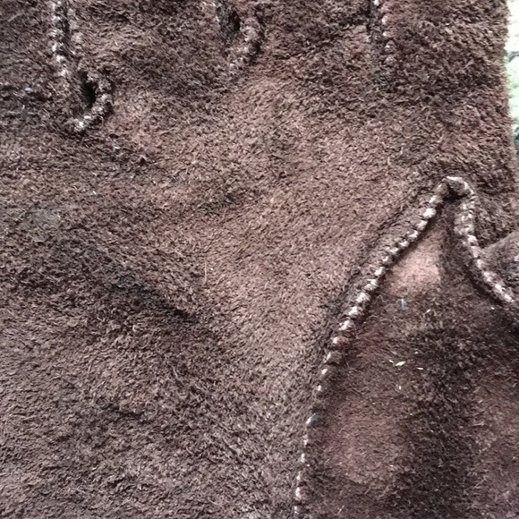 Brown suede glove fleece lined - Picture 4 of 7